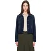 Acne Studios Gathered Denim Jacket In Blue