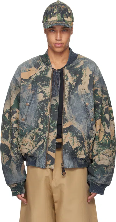 ACNE STUDIOS BLUE DENIM BOMBER JACKET