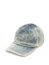 Acne Studios Blue Denim Classic Baseball Hat In Multi