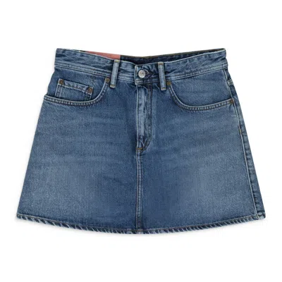 Acne Studios Blue Denim Mini Skirt