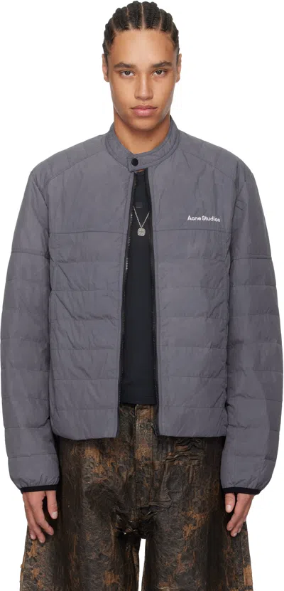 Acne Studios Blue Down Jacket In Aan Blue