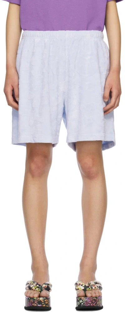 Acne Studios Blue Drawstring Shorts In Pale Blue