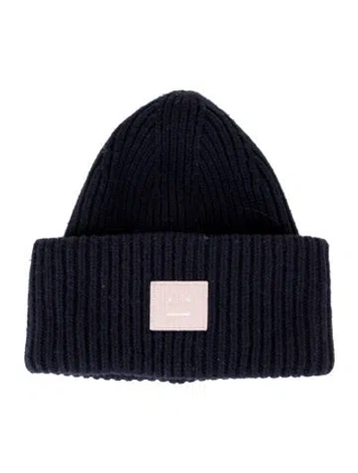 Pre-owned Acne Studios Blue Embroidered Beanie