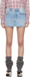 Acne Studios Denim Mini Skirt In 228 Light Blue