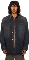 Acne Studios Karto Darkside Denim Shirt In Dark Blue