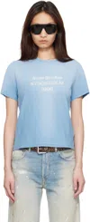 Acne Studios T-shirt Sprayed Logo In Blue