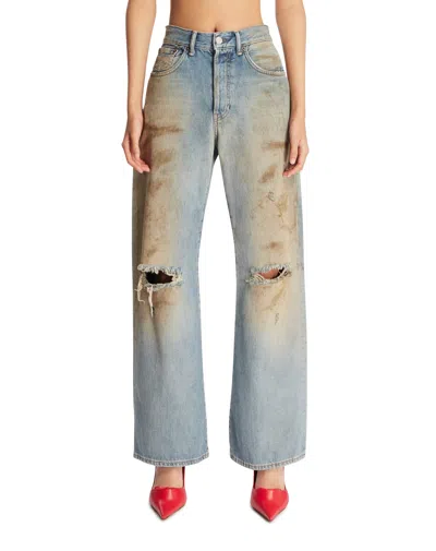 Acne Studios Blue Five-pocket Jeans In Brown