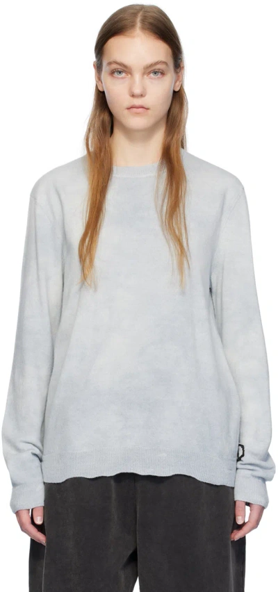 Acne Studios Blue Garment-dyed Sweater In Aat Dusty Blue