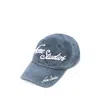 Acne Studios Blue Logo Baseball Cap Men In Blue