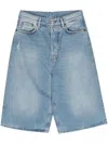 ACNE STUDIOS BLUE KNEE-LENGTH DENIM SHORTS