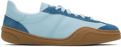 Acne Studios Sneakers Bars M Mit Veloursleder In Light Blue Brown