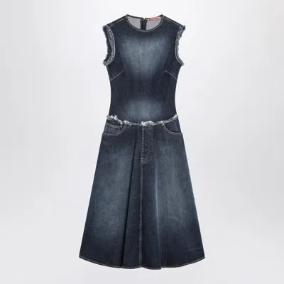 Acne Studios Blue Layered Denim Midi Dress Women