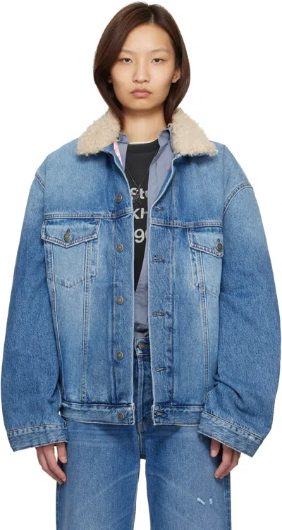 Acne Studios Blue Lined Denim Jacket