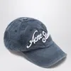 Acne Studios Blue Logo Baseball Cap Men In Blue