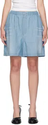 Acne Studios Blue Logo Stamp Shorts