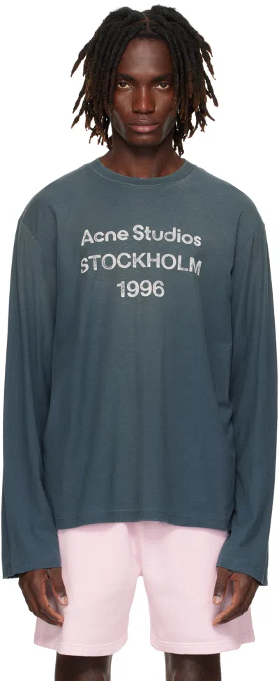 ACNE STUDIOS BLUE LOGO T-SHIRT