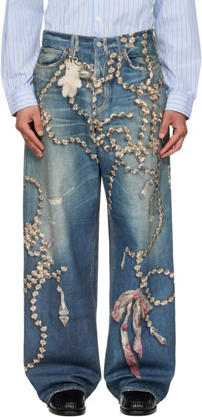 Acne Studios Blue Loose Fit 1981 Jeans