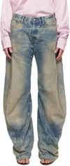 Acne Studios 5-pocket Mid Rise Organic Cotton Jeans In Blue