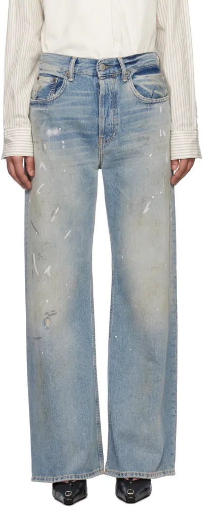 Acne Studios Blue Loose Fit 2021f Jeans In 228 Light Blue