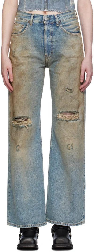 Acne Studios Acne Trousers In Mid Blue