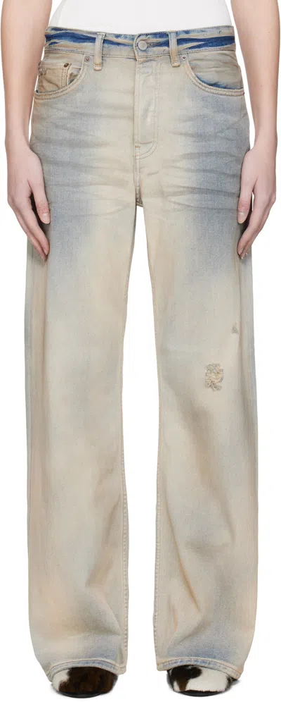Acne Studios Blue Loose Fit Jeans In 228 Light Blue