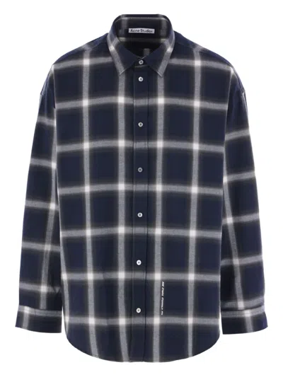 ACNE STUDIOS ACNE STUDIOS BLUE ORGANIC COTTON SHIRTS