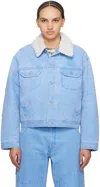 Acne Studios Blue Padded Jacket In Aqo Powder Blue