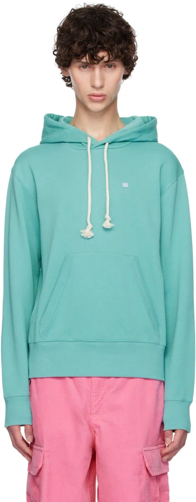 Acne Studios Blue Patch Hoodie In Aao Mineral Blue