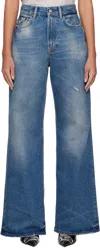 Acne Studios Blue Relaxed Fit 2022f Jeans In Auz Mid Blue