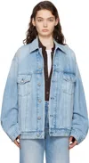 Acne Studios Blue Relaxed Fit Denim Jacket In 228 Light Blue