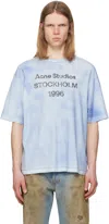 Acne Studios Logo T-shirt - Relaxed Fit In Aat Dusty Blue