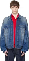 Acne Studios Blue Robert Trafalgar Denim Jacket In Blue