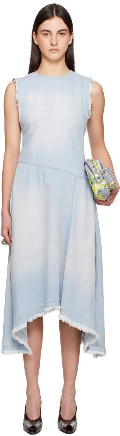 ACNE STUDIOS BLUE SLEEVELESS DENIM MIDI DRESS