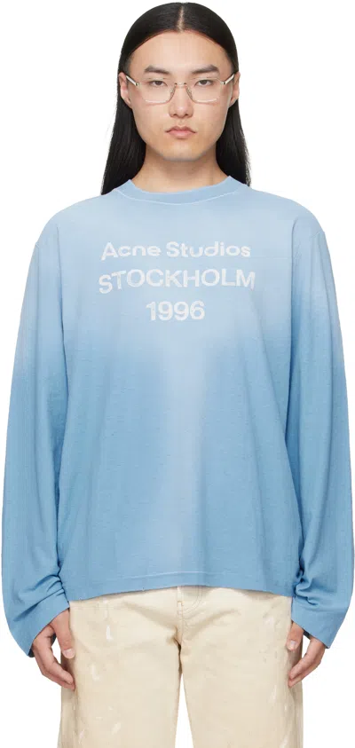 Acne Studios Blue Sprayed '1996' Logo T-shirt
