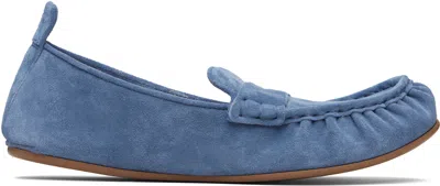 Acne Studios Blue Suede Loafers