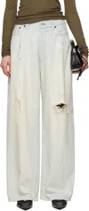 Acne Studios Blue Super Baggy Fit 2023f Jeans In Cn2 Light Blue/white