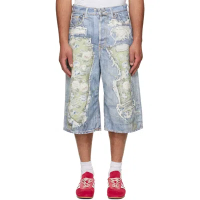 Acne Studios Blue Trompe-l'oeil Denim Shorts