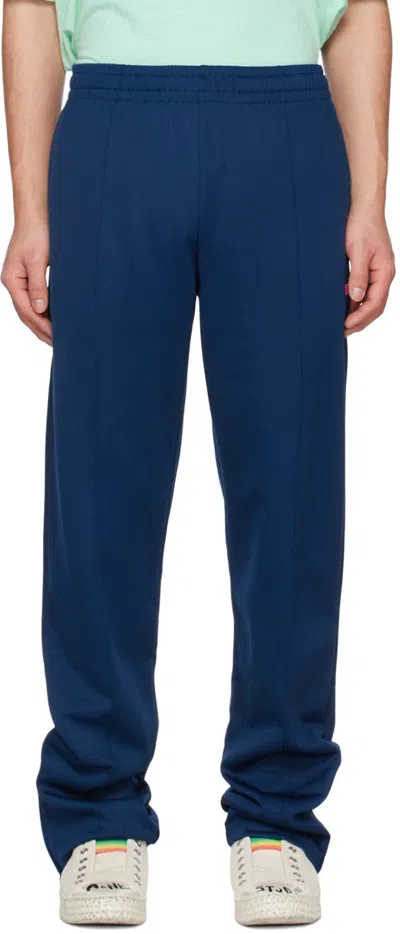 Acne Studios Blue Zip Sweatpants In Bpa Deep Blue