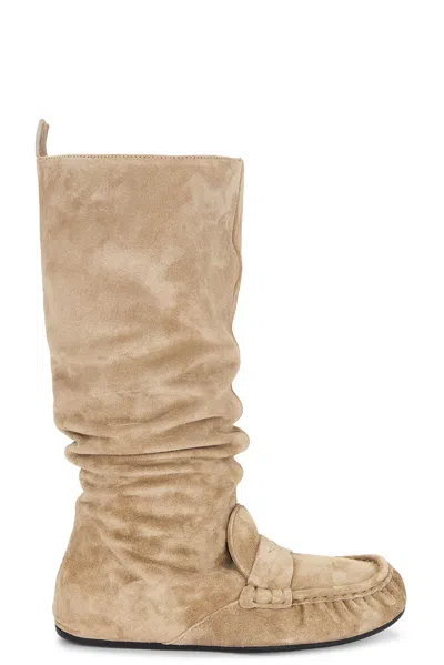 Acne Studios Bojan Slouch Boot In Brown