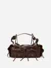 Acne Studios Bolso Hombro Multipocket In Brown
