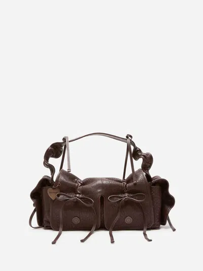 Acne Studios Bolso Hombro Multipocket In Brown