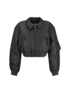 Acne Studios Gray Relaxed-fit Bomber Jacket In Anthracite Grey