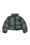 Acne Studios Down Puffer Jacket In Anthracite/black