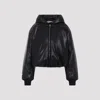 Acne Studios Hooded Faux Leather Jacket A90654le R In Black