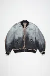 Acne Studios Distressed-effect Bomber Jacket In Faded Black