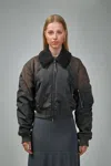 Acne Studios Bomber Jacket Furry Collar In Brown