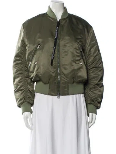 Pre-owned Acne Studios Bomber Jacket In Green