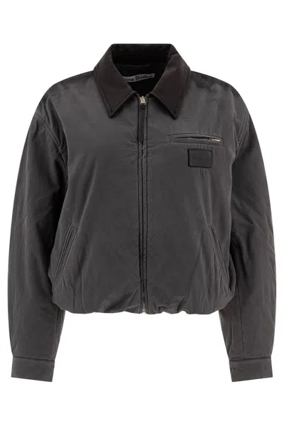 Acne Studios Bomber Jacket In Anthracite Grey