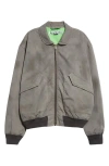 Acne Studios Orlinga Cotton Twill Bomber Jacket Mid Grey In Mid Grey