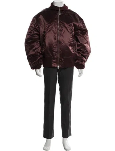 Pre-owned Acne Studios Bomber Jacket W/ Tags In Burgundy